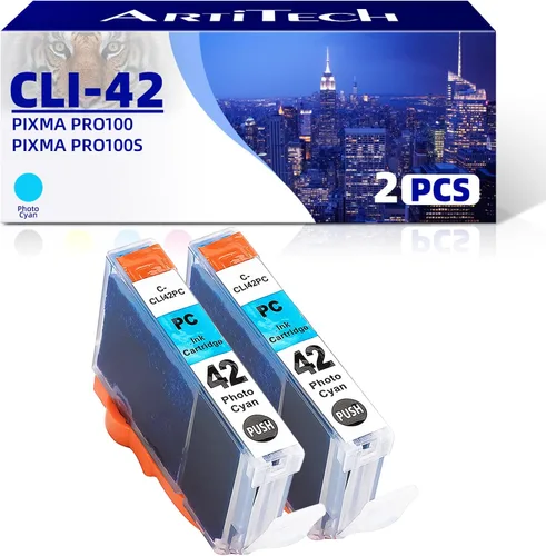 Miniatura 8 de CLI-42 BK Pixma Pro-100 - Cartuchos de tinta de repuesto para Canon CLI42 CLI-42 Cartucho de tinta negro para impresoras Pixma Pro-100S, paquete de 2