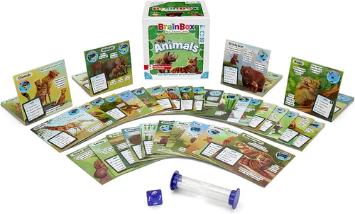 Miniatura 7 de BrainBox - Juego de cartas de animales – Memoria y observación, 55 tarjetas de escenas detalladas, trivia familiar para niños y adultos, a partir