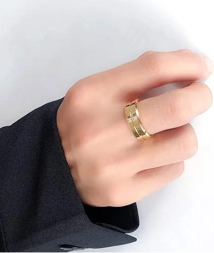 Miniatura 7 de Anillos a juego para parejas, anillos a juego de 1.8 quilates chapados en oro de circonita cúbica para mujer, conjuntos de anillos de boda para él