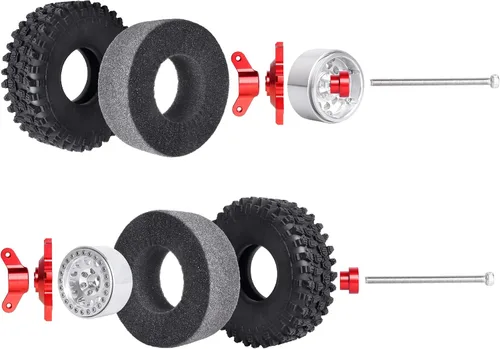 Miniatura 4 de HobbyPark 1.9 Ruedas y neumáticos Beadlock de 4.72 pulgadas de altura con herramienta de montaje para Traxxas TRX4 Axial SCX10 II III Redcat Gen8