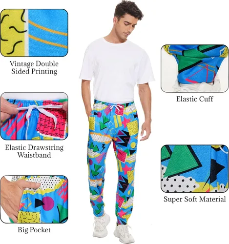 Miniatura 4 de Pantalones deportivos retro de los años 80 y 90 para hombres y mujeres, pantalones de entrenamiento vintage, pantalones deportivos, trajes