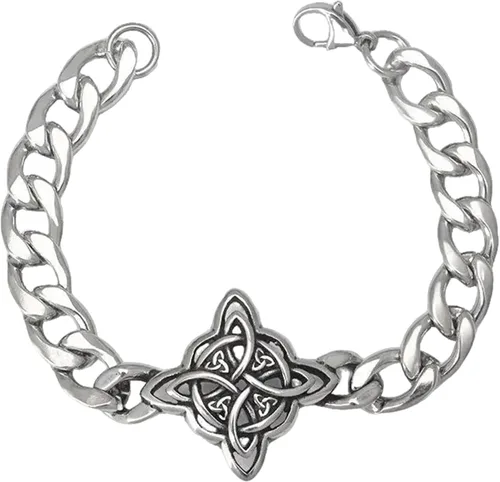 Miniatura 3 de Pulseras, pulsera de cadena de nudo de bruja vintage de moda, pulsera única de nudo de bruja en acero inoxidable de larga duración para los amantes