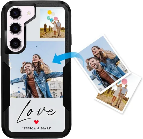 Miniatura 15 de Funda protectora personalizada para Samsung Galaxy S22 Ultra 5G (versión 2022), funda protectora de doble capa resistente con múltiples fotos, a