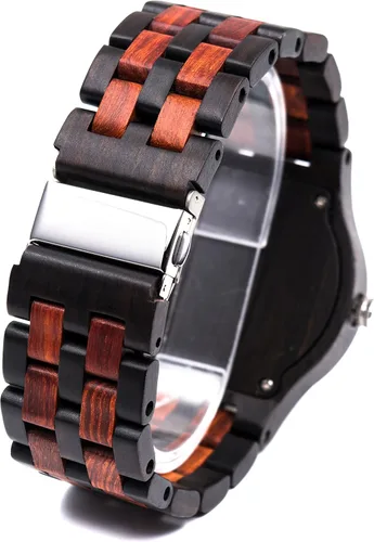 Miniatura 4 de Bewell Reloj de pulsera luminoso de cuarzo analógico hecho a mano para hombre