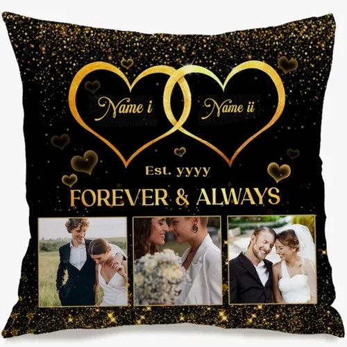 Miniatura 15 de One Photo Personalized Throw Pillow Case Where Your uploaded Image and Text Form a Unique Home décor Piece That Provides Warm Emotional Value and