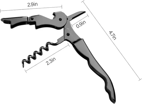 Miniatura 6 de Sacacorchos para camareros profesionales abrebotellas de vino, llave de vino de acero inoxidable, sacacorchos clásico todo en uno, abrebotellas
