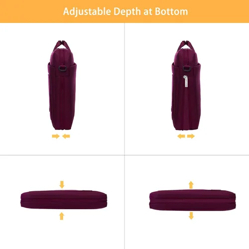 Miniatura 5 de MOSISO Bolsa de hombro mensajero para laptop compatible con MacBook Air de 15 pulgadas M4 M3 M2/Pro de 16 pulgadas M4 M3 M2 M1, 15-15.6 pulgadas HP