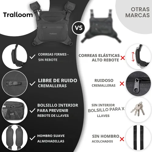Miniatura 2 de Trailoom Paquete de cofre para correr, chaleco reflectante, repelente al agua, soporte para teléfono, bolsa de entrenamiento para corredores