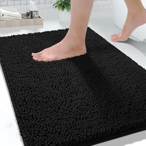 Miniatura 29 de Yimobra Alfombras lavables para baño, alfombra de baño de chenilla súper suave y absorbente para piso y alfombra, alfombra antideslizante de secado