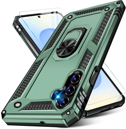 Miniatura 27 de Vaki Funda para Samsung Galaxy S22 5G con protector de pantalla integrado de grado militar, cubierta dura y resistente, funda resistente para Galaxy