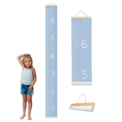 Miniatura 11 de Morxy Tabla de Crecimiento de Lona para Niños - Decoración de Pared Unisex para Habitación de Niños - Tabla de Medición de Altura - Cinta de Pared