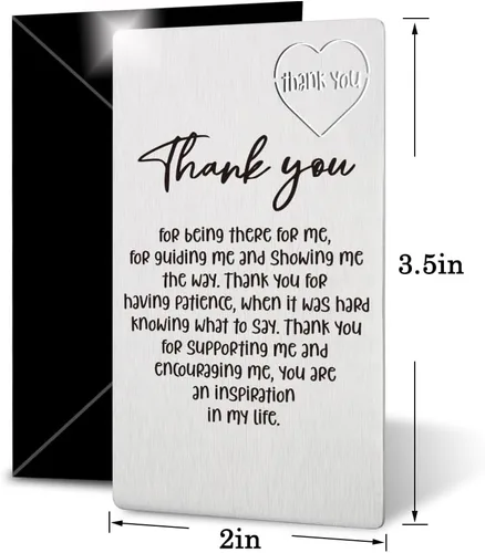 Miniatura 5 de THRXOBN Tarjeta de regalo de primer aniversario para él, marido, tarjetas de aniversario para hombres, romántica tarjeta de metal grabada, regalos