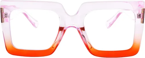 Miniatura 12 de Onrtry - Gafas de luz azul grandes y cuadradas para mujeres y hombres, con marco grueso, para computadora, sin receta, gafas de gran tamaño Marco