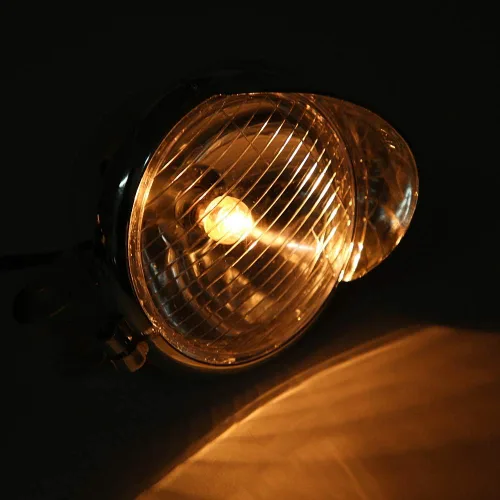 Miniatura 5 de Fydun Focos cromados para motocicleta, Supplementari Moto - DC 12V motocicleta universal antiniebla faro lámpara de faro retro instalación auxiliar