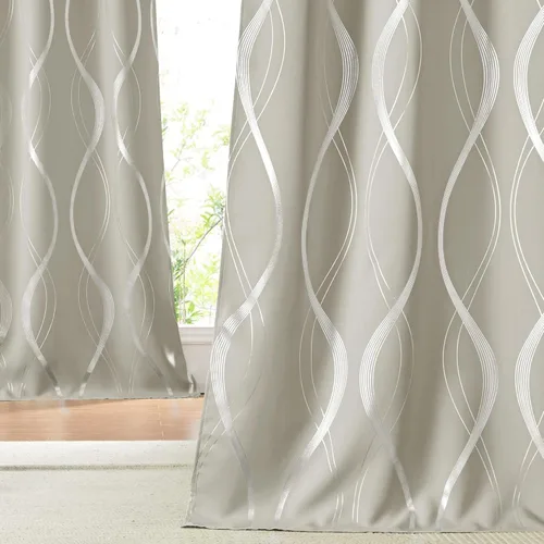 Miniatura 101 de NICETOWN Paneles de Cortinas Opacas para Dormitorio - Tratamiento de Ventanas con Aislamiento Térmico, Ojales Sólidos, Cortinas Opacas con Diseño