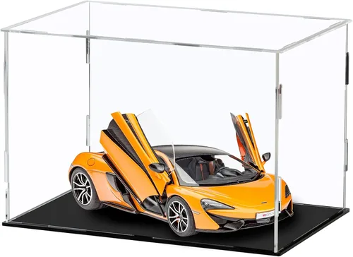 Miniatura 9 de CECOLIC Vitrina de acrílico, caja de almacenamiento transparente, cubo de encimera para coleccionables, figuras de acción, figuras en miniatura
