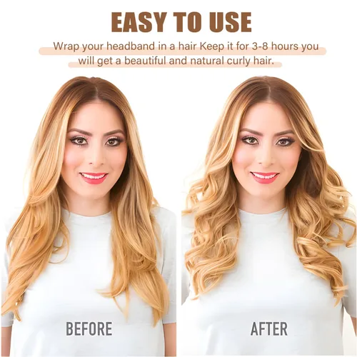 Miniatura 2 de Rizadores de pelo de terciopelo sin calor para dormir en rizos sin calor durante la noche para cabello largo, diadema sin calor para mujeres, todo