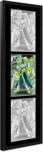 Miniatura 2 de Marco de cómic negro mate Para cómics publicados entre 1986 y el día actual (marco de madera maciza de cómic de la Edad Dorada), hecho para Marco