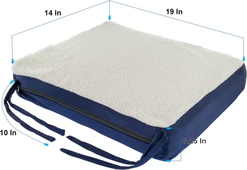 Miniatura 7 de 5 STAR SUPER DEALS Cojín ortopédico de espuma viscoelástica de gel prémium para silla de oficina, automóvil, silla de ruedas y más, visto