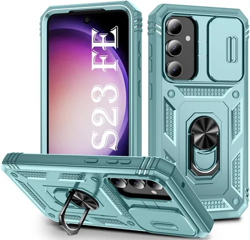 Miniatura 39 de PASNEW Funda para Samsung Galaxy S22 Ultra 5G, cubierta de cámara deslizante y soporte de dedo de metal giratorio de 360°, militar, resistente, a