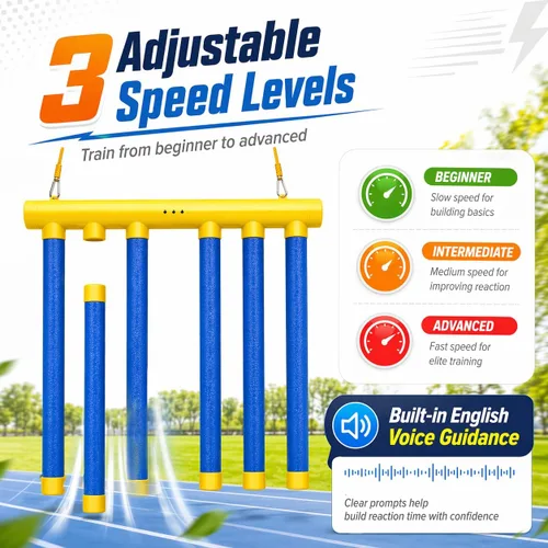 Miniatura 2 de Reflex Drop Sticks Challenge, herramienta de entrenamiento de reacción de palos caídos, palos de captura de velocidad ajustable para coordinación