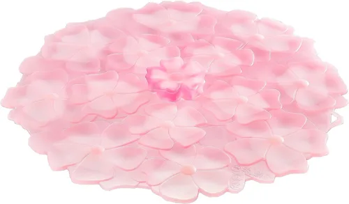 Charles Viancin Tapas de silicona - Fundas de silicona de geranio para tazón/tapa hermética (9 pulgadas, rosa claro)