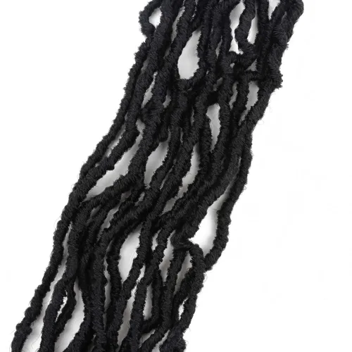Miniatura 5 de 8 paquetes de cabello de ganchillo Goddess Locs de 14 pulgadas, trenzas de ganchillo suaves locs, extremos rizados, rastas bohemias de ganchillo 1b