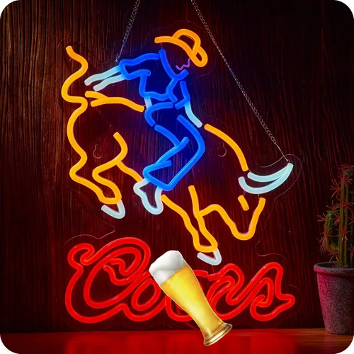 Miniatura 7 de Letrero de neón de Palm Tree Coron Beer para decoración de pared, bar, luces LED de cerveza extra, para hombre, cueva, pub, tienda, fiesta, club