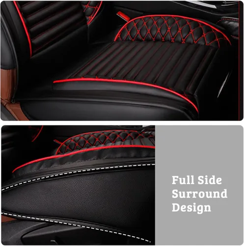 Miniatura 5 de Juego completo de 5 fundas de asiento para X1 X2 X3 X4 X5 X6 Z4, piel sintética, protección para asiento delantero y trasero, impermeable, fácil