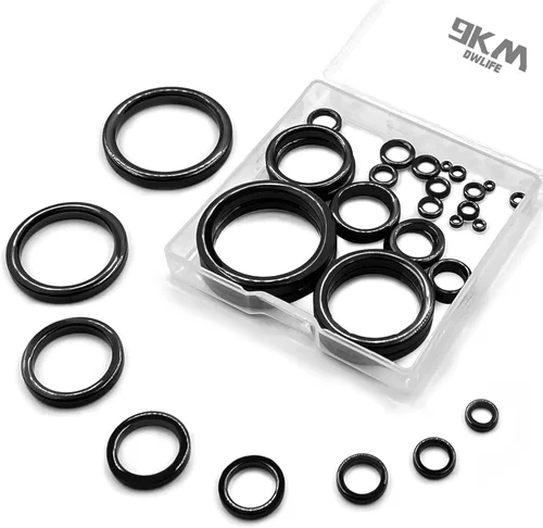 9KM DWLIFE Kit de repuesto de anillo guía de cerámica para reparación de caña de pescar, 14 tamaños de 0.13 a 1.86 pulgadas