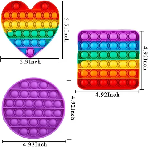 Miniatura 7 de 12 piezas aleatorias de juguetes para ansiedad, juego de juguetes sensoriales Push Pop Fidget, regalos para aliviar el estrés para niños y adultos