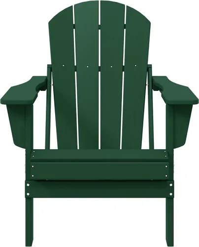 Miniatura 42 de WestinTrends Malibu HDPE - Silla plegable Adirondack de polietileno para exteriores, color negro