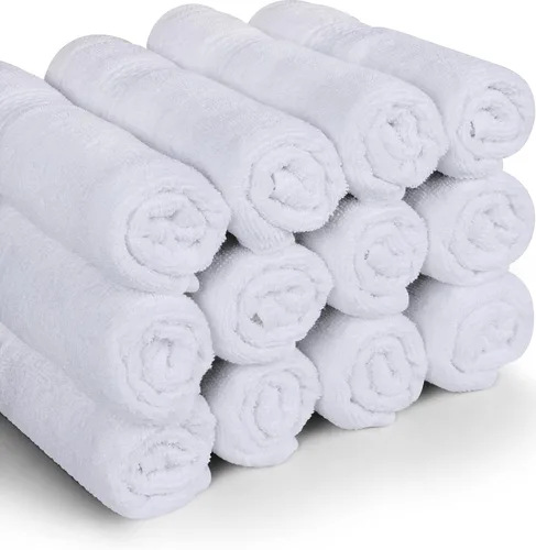 Miniatura 6 de Paños Utopia Luxury de 100% algodón ringspun y de cuidado fácil para máxima suavidad y absorción. Paquete de 12 (13 in x 13 in)
