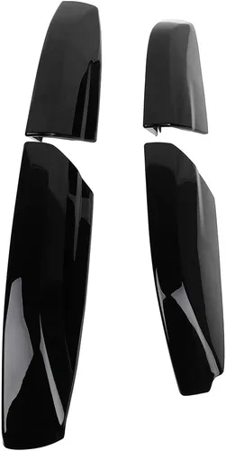 ECCPP Cubiertas de extremo de rieles laterales de techo negras de repuesto para Toyota Highlander 2.7L 2009-2013 para Toyota Highlander 3.3L