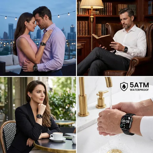 Miniatura 5 de AMOLED - Reloj inteligente con GPS para correr, 164.0 ft, impermeable, rastrea los pasos del sueño, frecuencia cardíaca, oxígeno, batería de larga