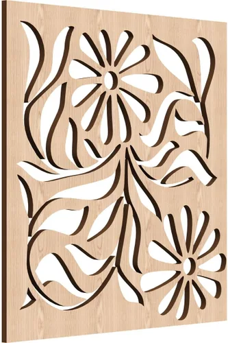 Miniatura 11 de Barryton - Paneles decorativos de madera con calado, extra pequeños, 7 3/8 pulgadas de ancho x 7 3/8 pulgadas de alto x 1/4 pulgadas de alto, roble