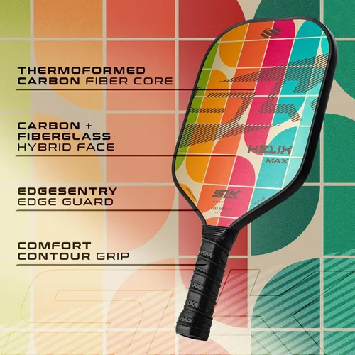 Miniatura 4 de Selkirk Sport SLK Helix Pro Paleta de Pickleball Paletas de Pickleball de Fibra de Carbono Termoformada con Cara Híbrida de Fibra de Carbono