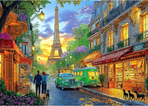 Miniatura 18 de Blueforest Rompecabezas de 1000 piezas para adultos y personas mayores, rompecabezas colorido de faro de pueblo costero, rompecabezas de 27.5 x 19.7