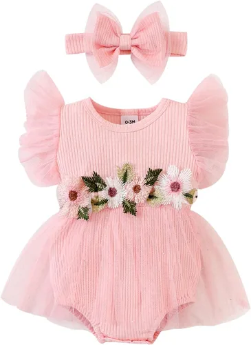Miniatura 15 de Mameluco para bebé y niña, ropa floral para el verano, traje de verano