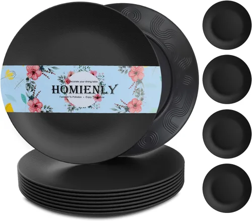 Miniatura 21 de Homiely Juego de 8 Platos para Cena - Paja de Trigo, Apto para Microondas y Lavavajillas, Irrompible, Platos para Niños