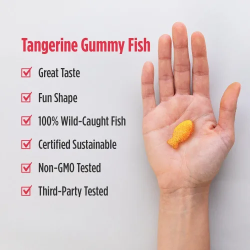 Miniatura 4 de Nordic Naturals Nordic Omega-3 Gummy Fish, Tangerine – 30 Gummy Fish – 124 mg de Omega-3 total con EPA y DHA – Sin OMG – 30 porciones