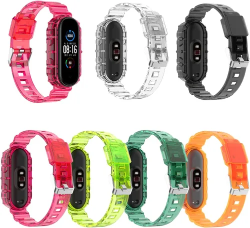 Miniatura 9 de REYDA Correa de silicona compatible con Xiao Mi Smart Band 7/Mi Smart Band 6/Mi Smart Band 5, suave y flexible y transpirable, pulsera de silicona