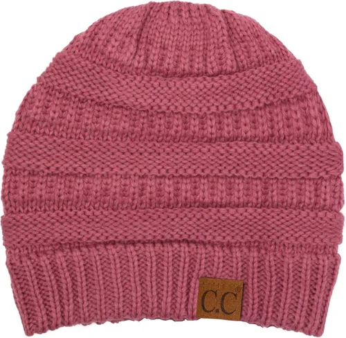 Miniatura 225 de C.C Trendy Warm Chunky Soft Stretch Cable Knit Beanie