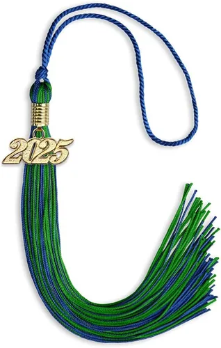 Miniatura 268 de Endea Graduation - Borla de doble color mixto con fecha dorada (negro/dorado antiguo, 2021)
