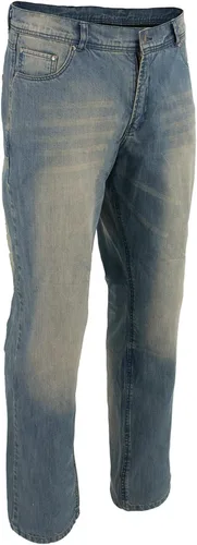 Milwaukee Leather MDM5002 - Pantalones de mezclilla blindados azules para hombre, reforzados con aramida por Dupont Fibers