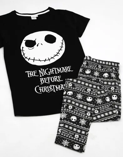 Miniatura 3 de Pijama de Nightmare Before Christmas para mujer pantalón Skellington PJ Negro