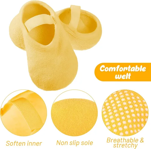 Miniatura 3 de 8 pares de calcetines gruesos antideslizantes para bebé con correa para bebés recién nacidos calcetines antideslizantes adecuados para niños y niñas