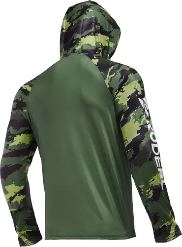 Miniatura 2 de Rodeel Camiseta de manga larga con capucha para hombre, ajuste holgado, con ventilación y protección solar UPF 50