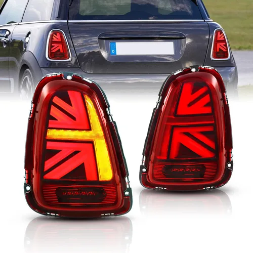 Miniatura 7 de Conjunto de luces traseras para Mini Cooper 2007-2013 y Coopers Hatchback R56 R57 R58 R59 Union Jack luces traseras con luz de señal de giro