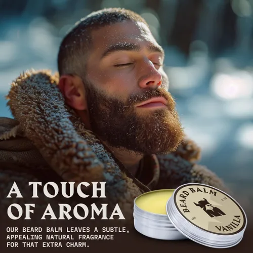 Miniatura 5 de Striking Viking Bálsamo para barba para hombres, 2 onzas, aroma a vainilla, hidratante y acondicionador de barba para hombres que suaviza y nutre